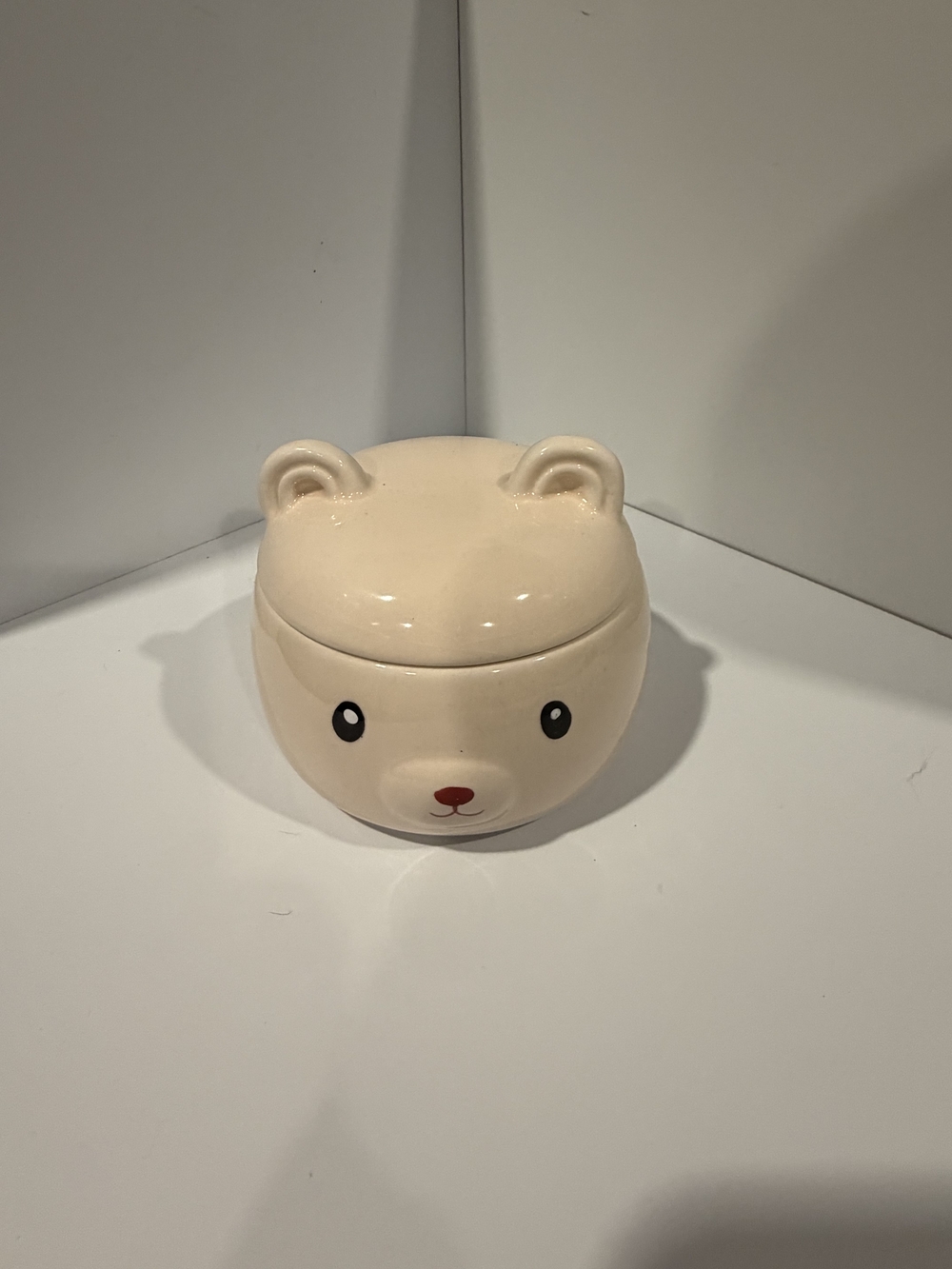 Cream Bear-Shaped Trinket Box for Kids Accessories